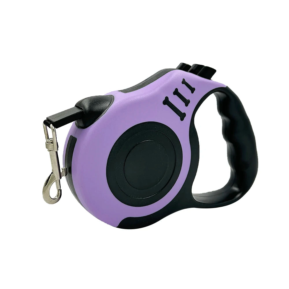 5m/3m Ultimate Retractable Dog Leash | Ergonomic Grip & No-Tangle Nylon Ribbon